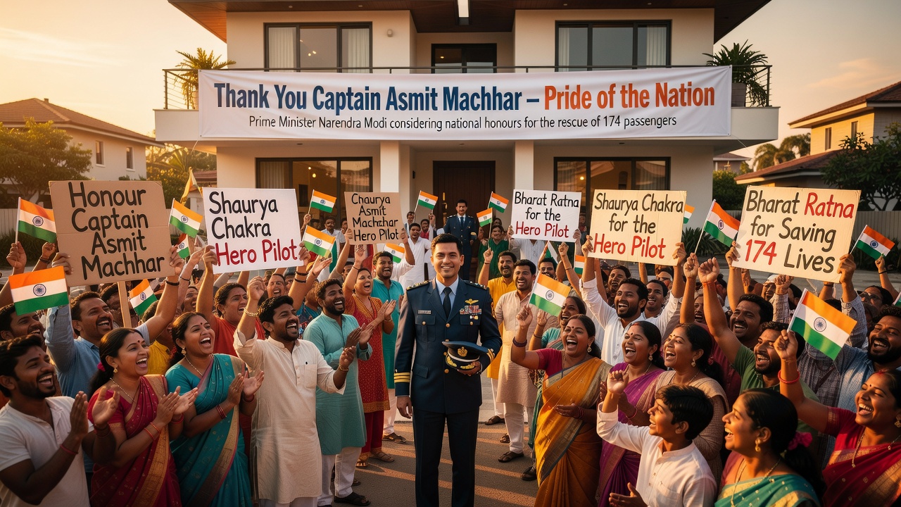 Crowds Honour Pilot Captain Asmit Machhar Over Rescue of 174 Passengers